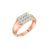 18K Gold & Diamond Ring For Men GR-1752